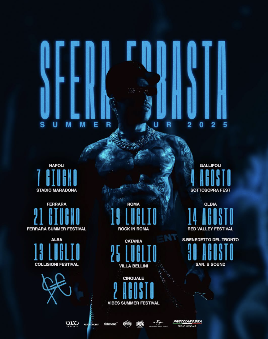 Sfera Ebbasta Tour Poster 2025